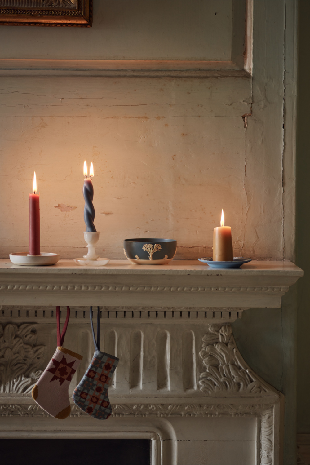 Mantelpiece with candles