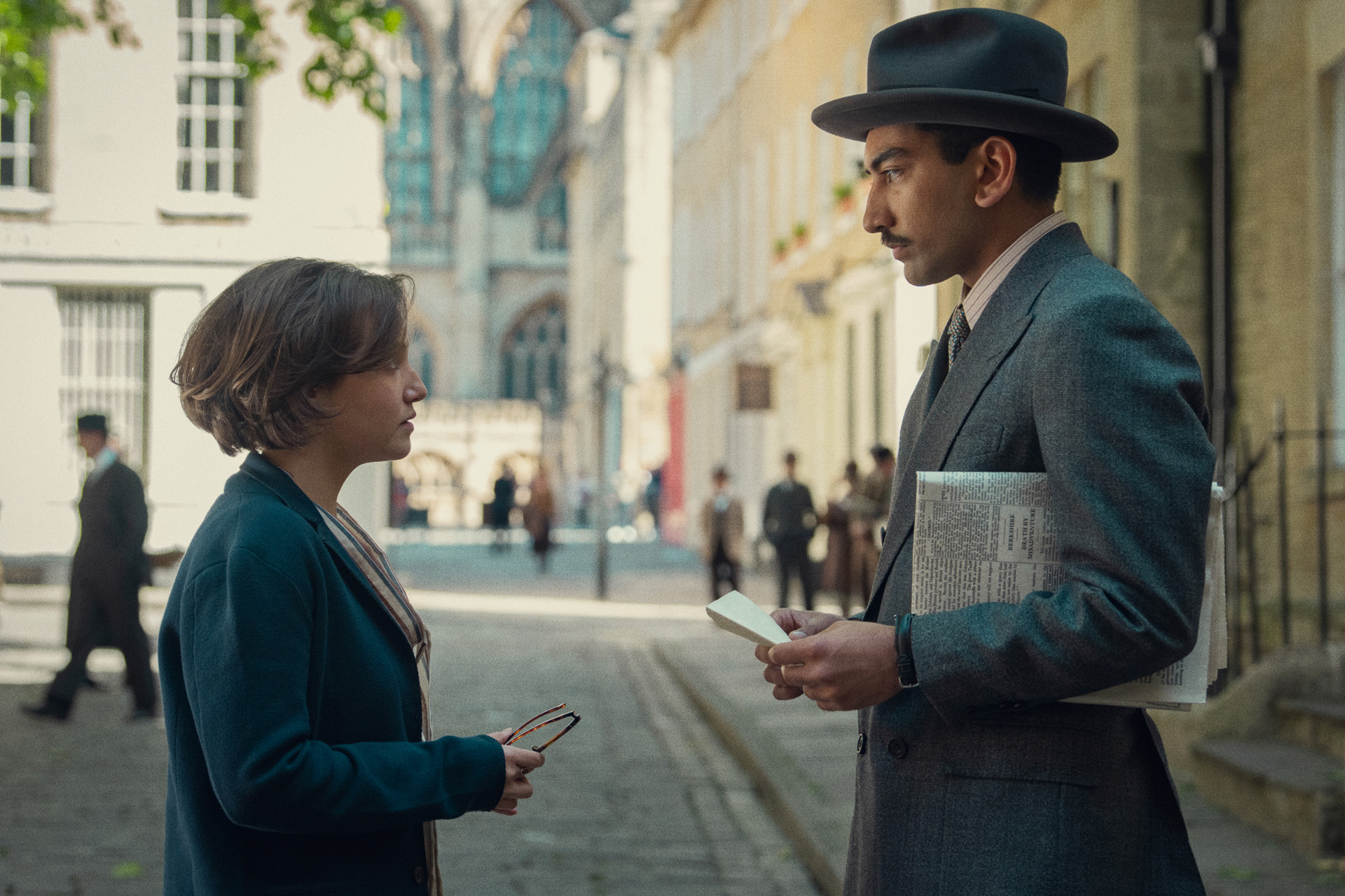 Mia McKenna Bruce & Nabhaan Rizwan in Agatha Christie's Seven Dials