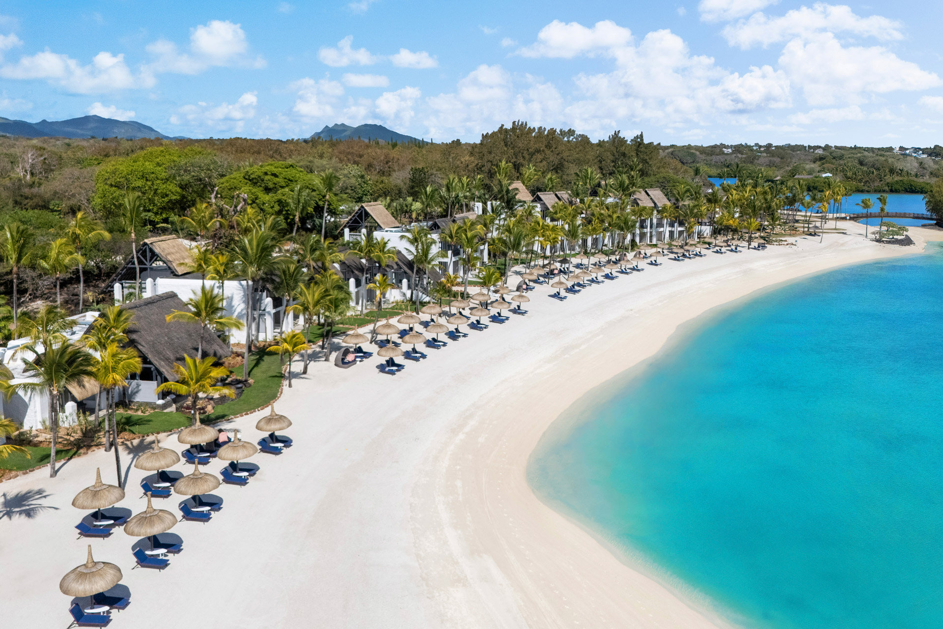 Aerial view of Shangri-La Le Touessrok