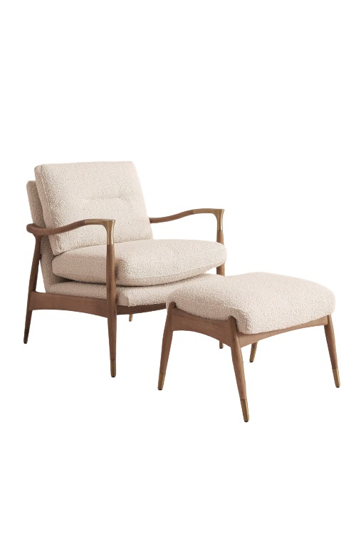 Armchair and footstool