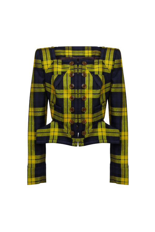 Yellow tartan top