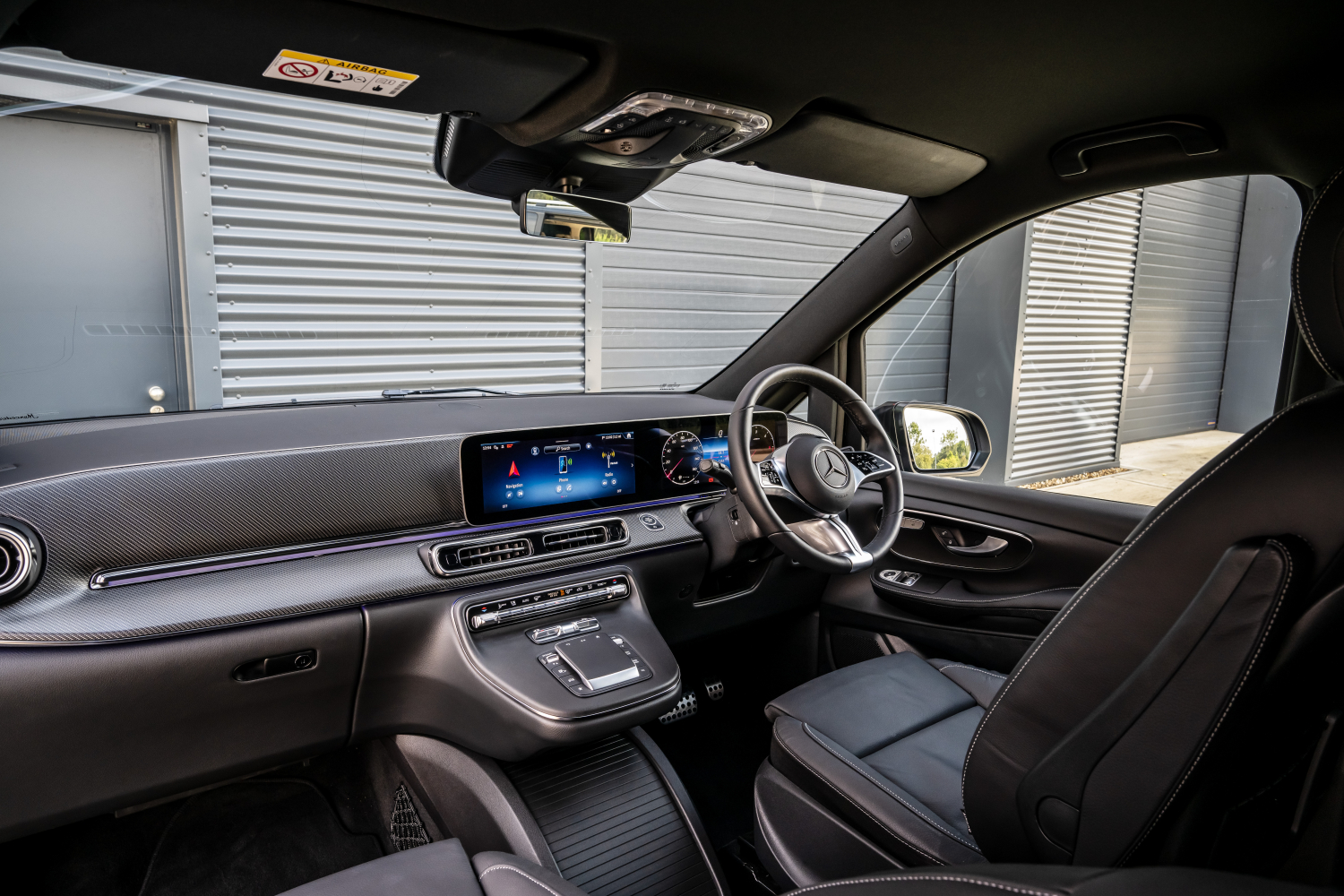 The Mercedes AMG Line V300D dashboard