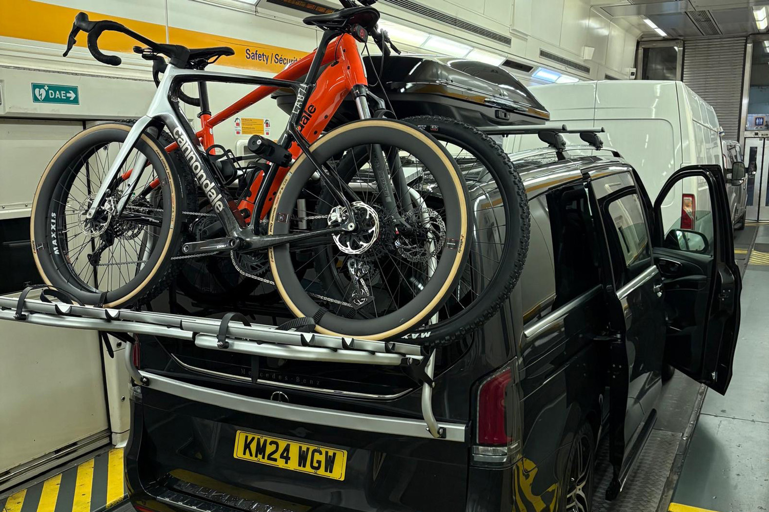 Bikes on the back of the van