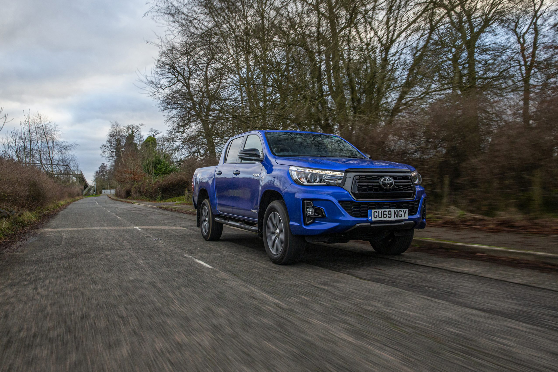 Toyota HiLux on a country road