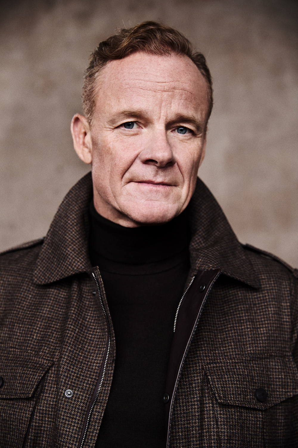 A close up shot of Alistair Petrie