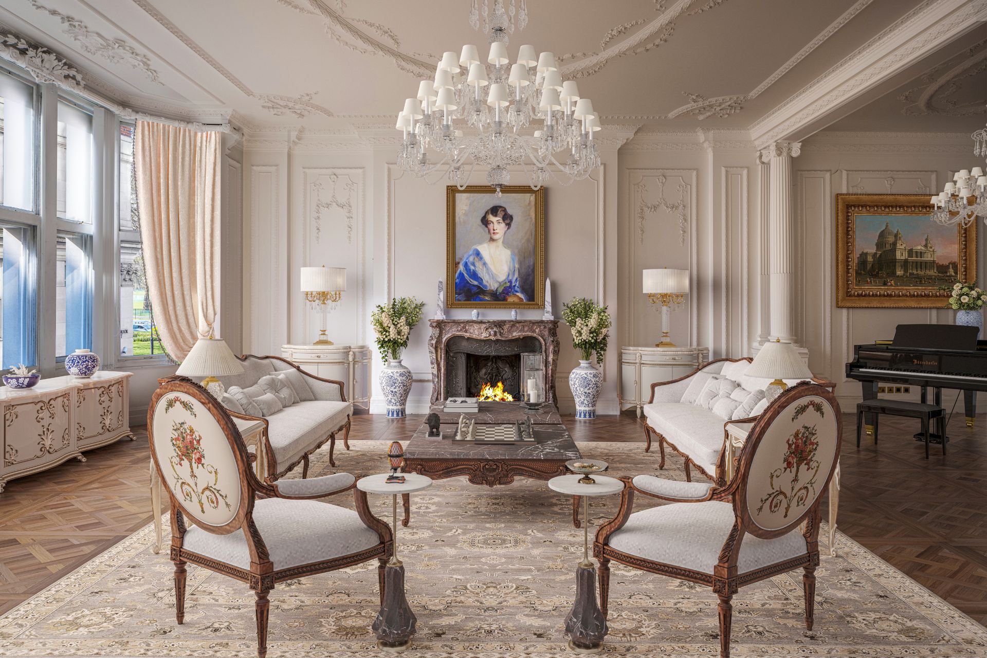 Interior renders of 26 Upper Brook Street