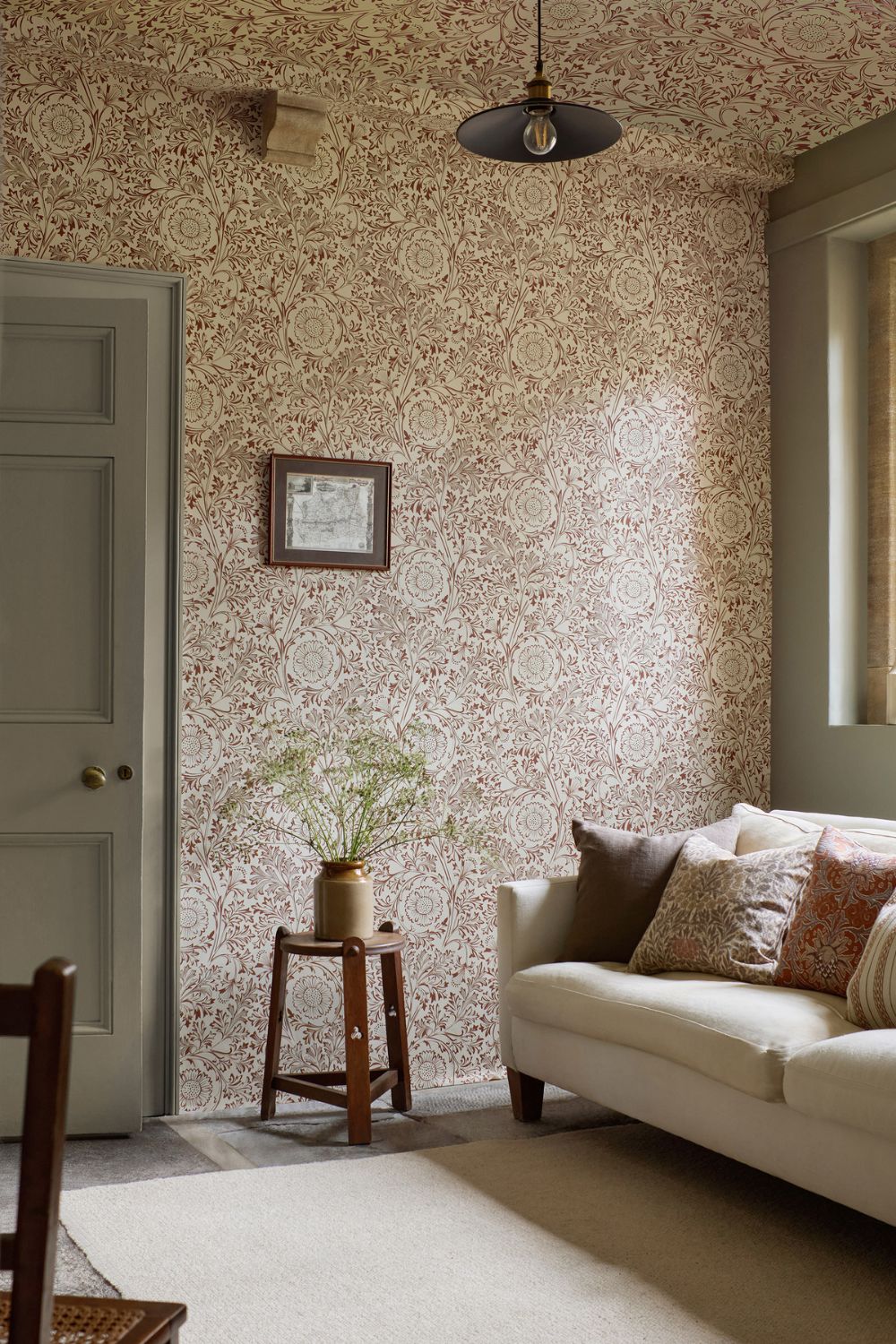 Wall and ceiling covered in wallpaper | wallpaper trends 2026