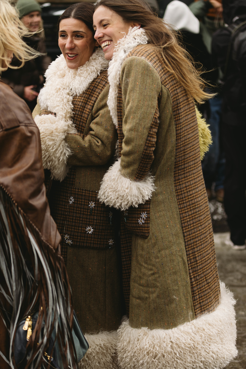 Women in tweed coats | copenhagen fashion week street style