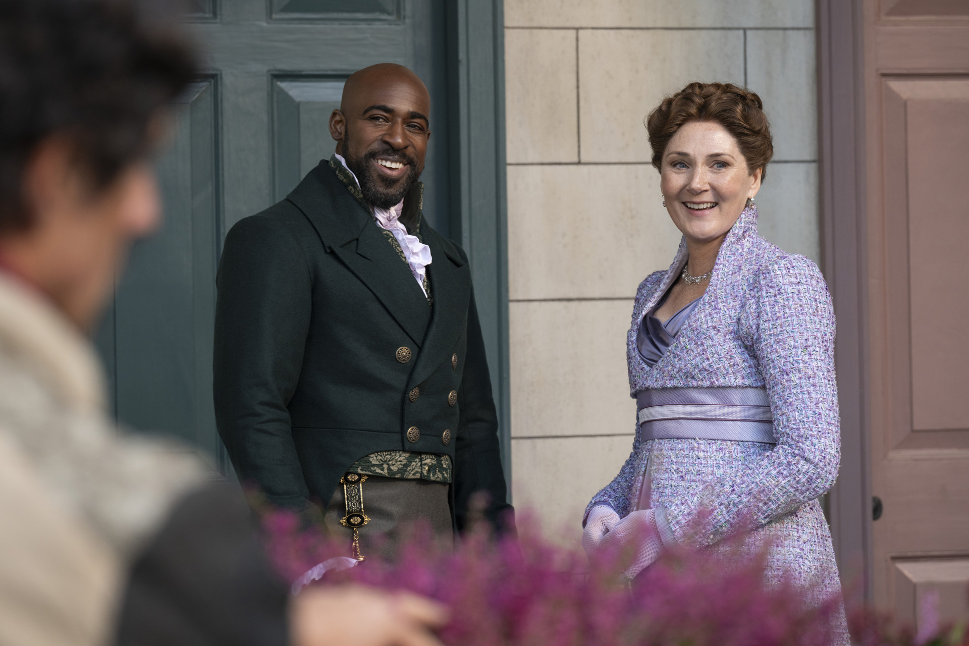 Daniel Francis as Lord Anderson & Ruth Gemmell as Lady Violet Bridgerton in Bridgerton season 4