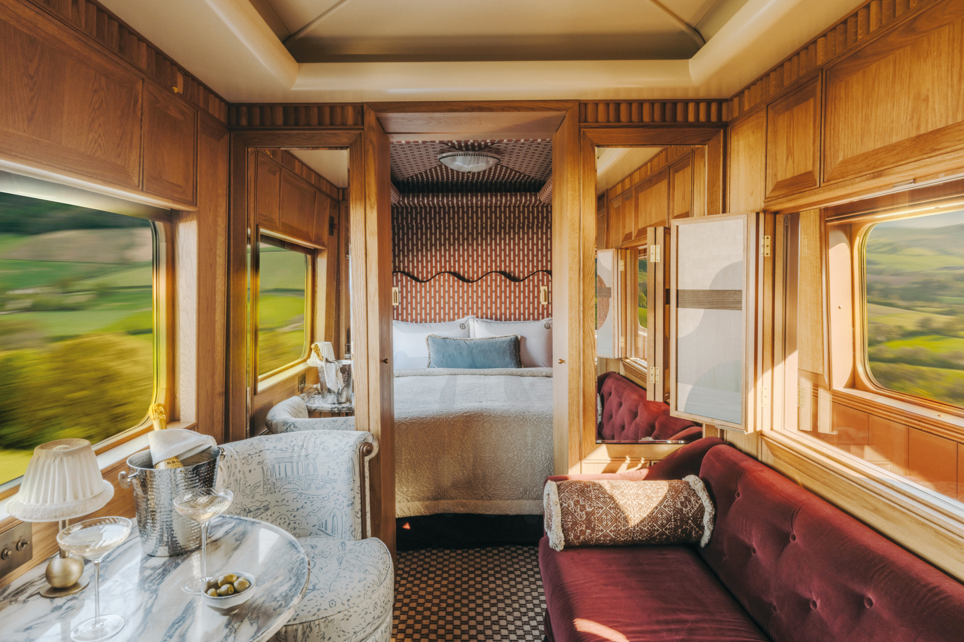 Train carriage suite in Belmond's Britannic Explorer