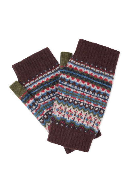 Fair isle patterned wrist warmers