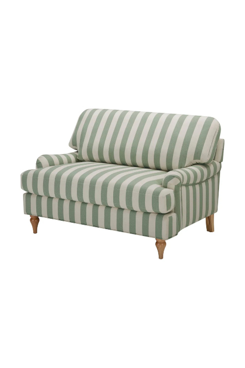 Green stripe love seat