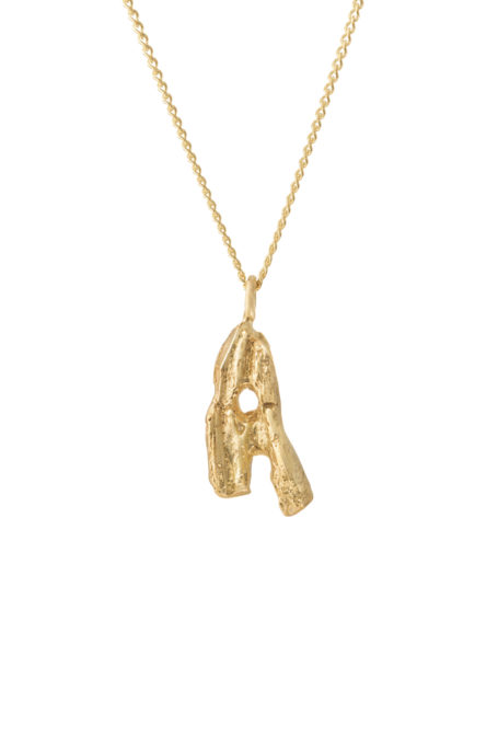 Gold alphabet necklace