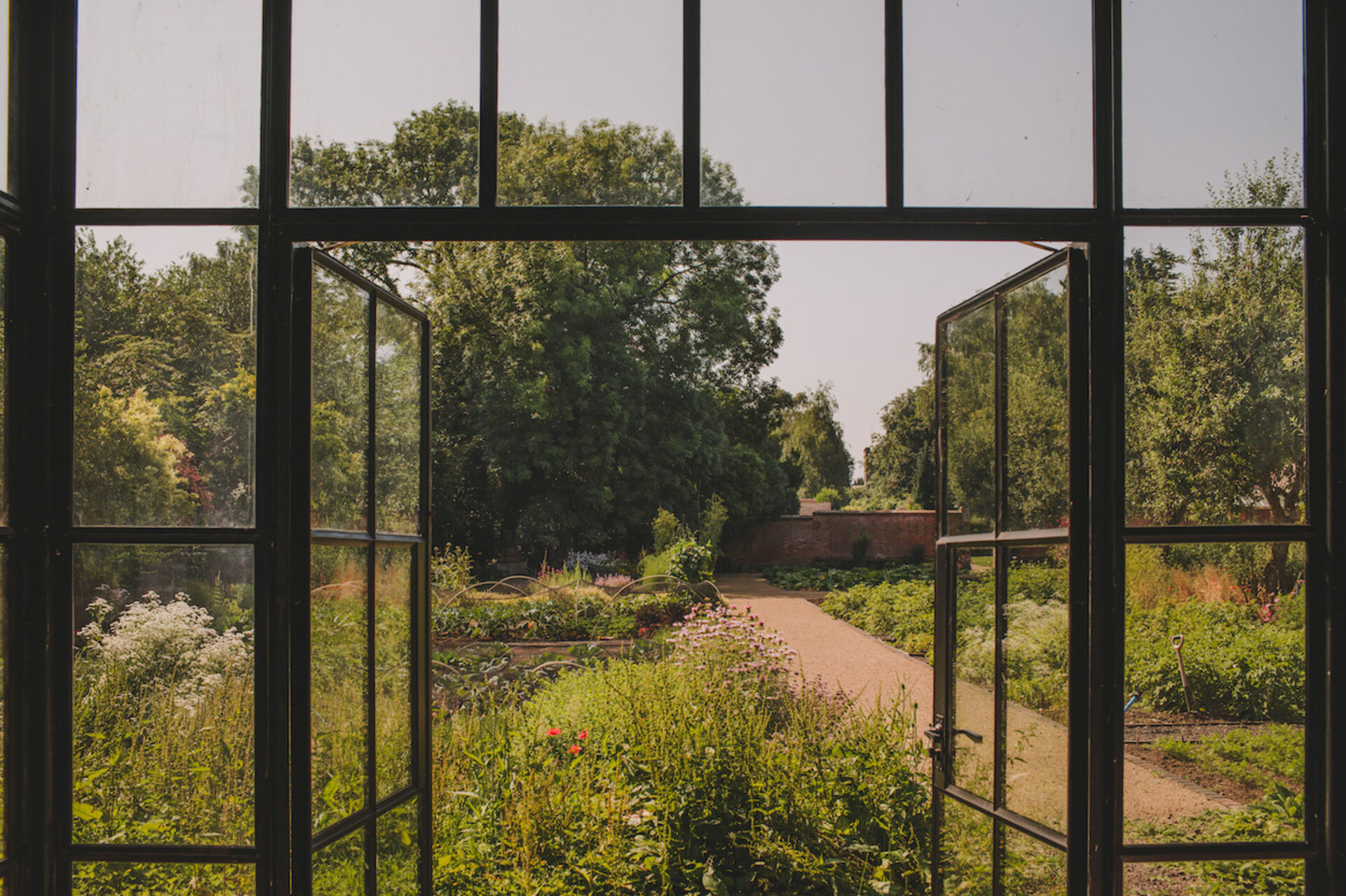 The walled garden viewed from Grace & Savour