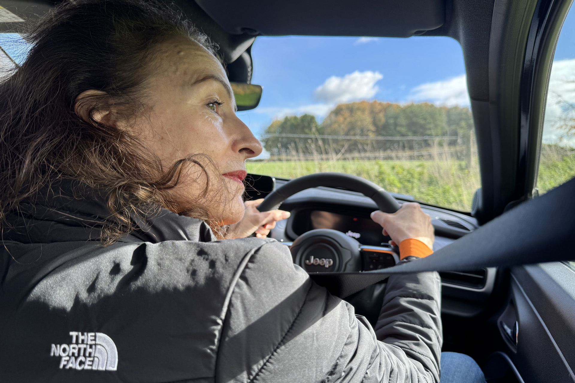 Jessica driving the Porsche 911 Carrera T