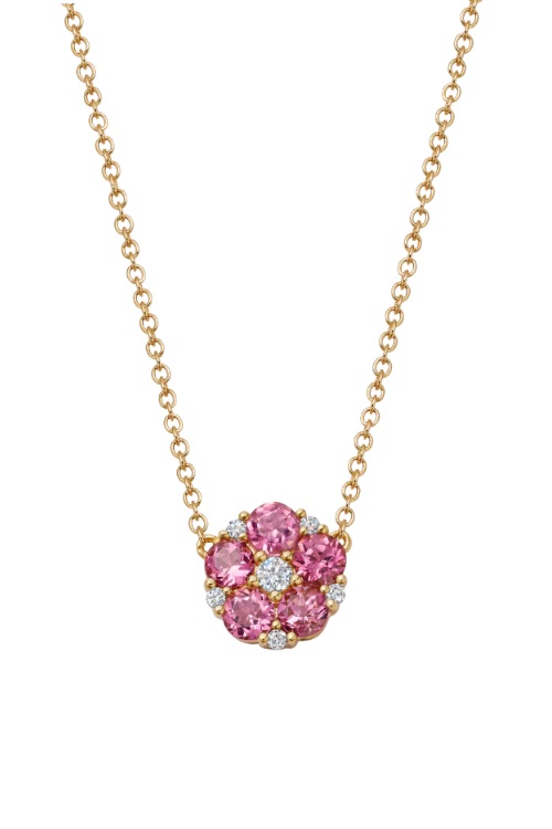 Pink lotus necklace
