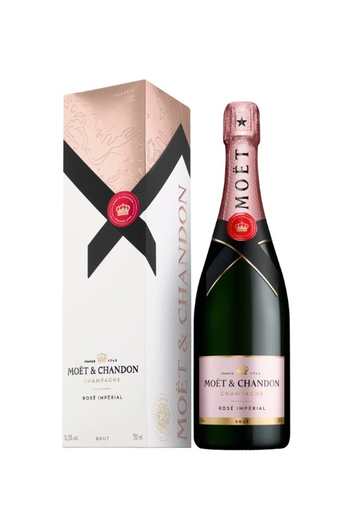 Champagne bottle and gift box
