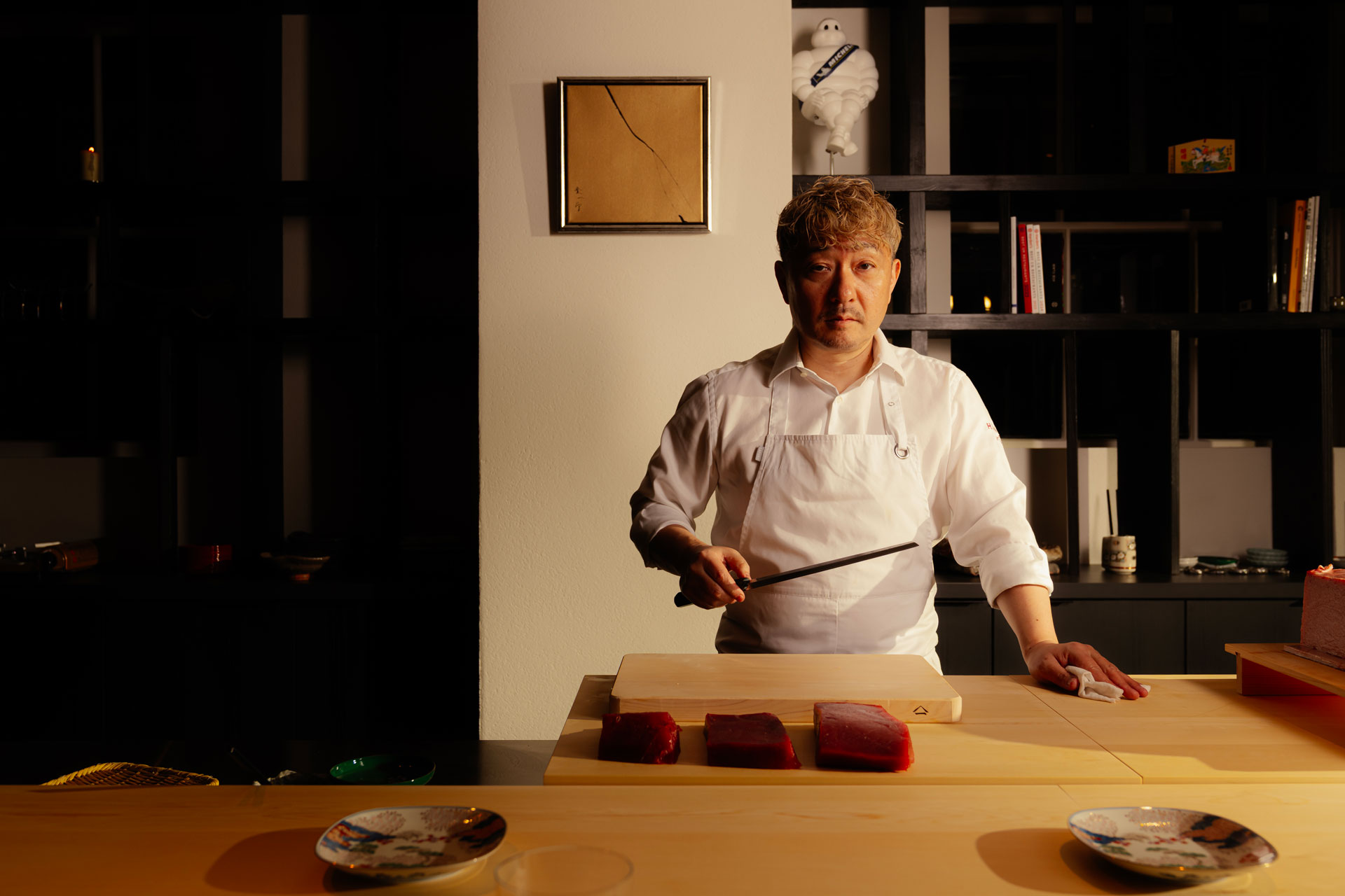 Endo, Upstairs At Annabels, cutting tuna