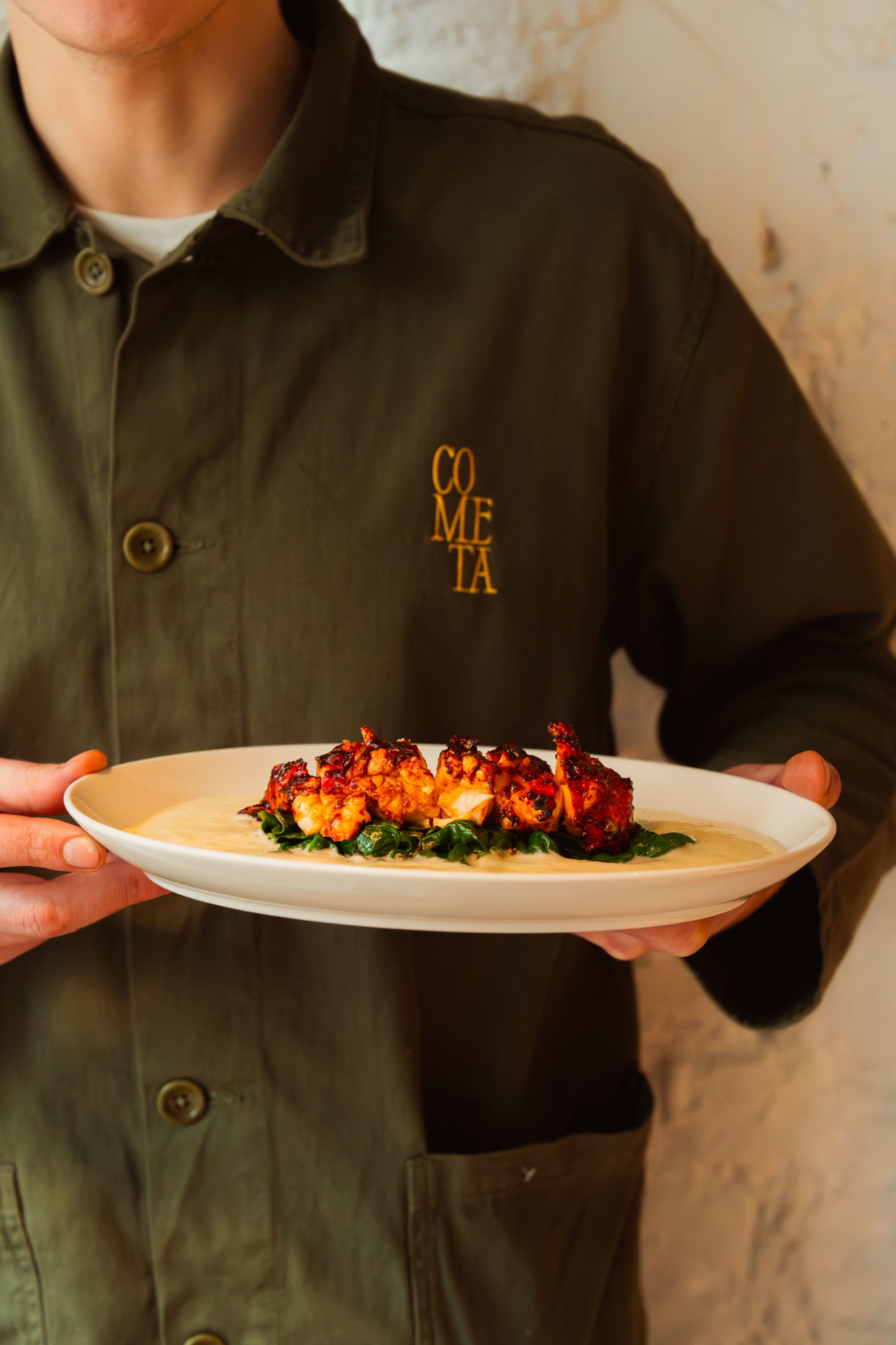 Grilled lobster with chintextle and smoked butter