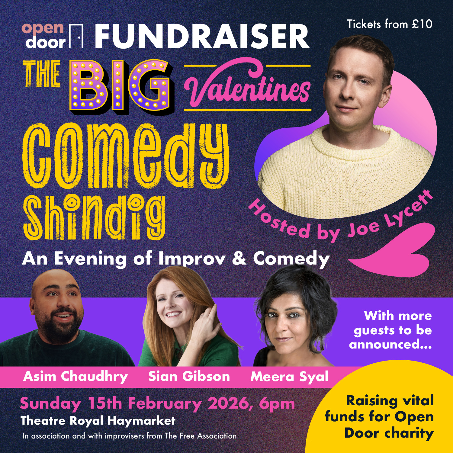Open Door's The Big Valentine's Comedy Shindig promotional poster