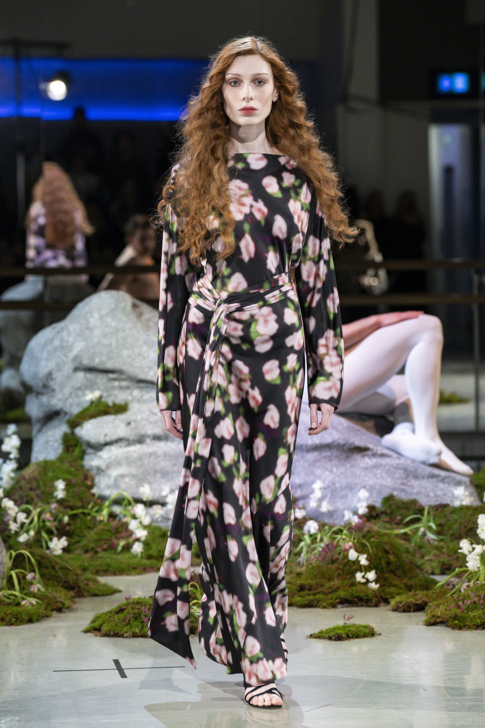 Model wearing Patrick McDowell AW26 on the runway | British designers at London Fashion Week