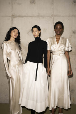 Models wearing Patrick McDowell AW26 | British designers at London Fashion Week