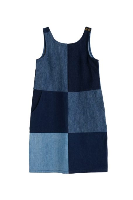 Denim patchwork dress