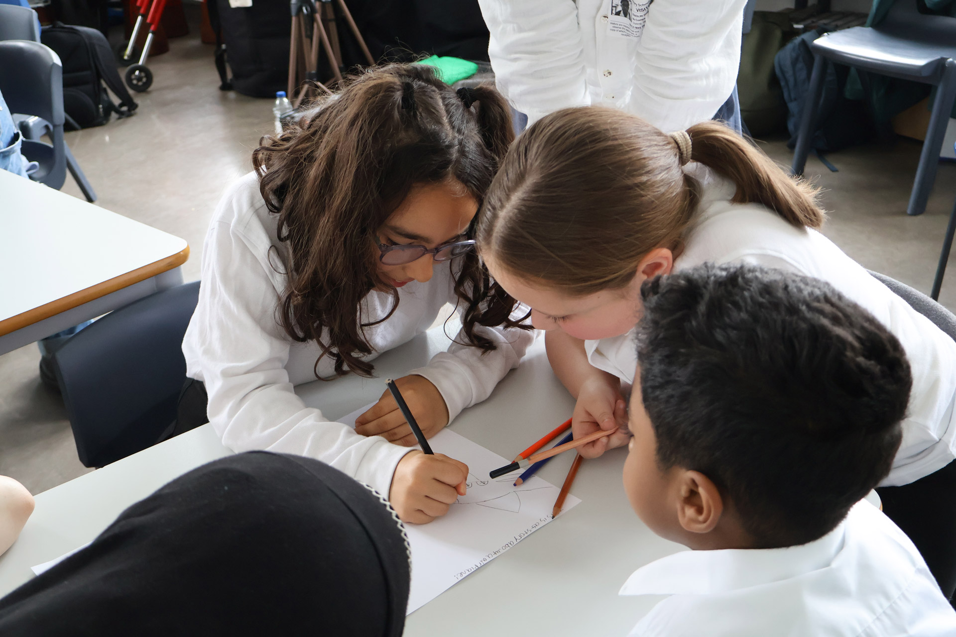 Group of children drawing