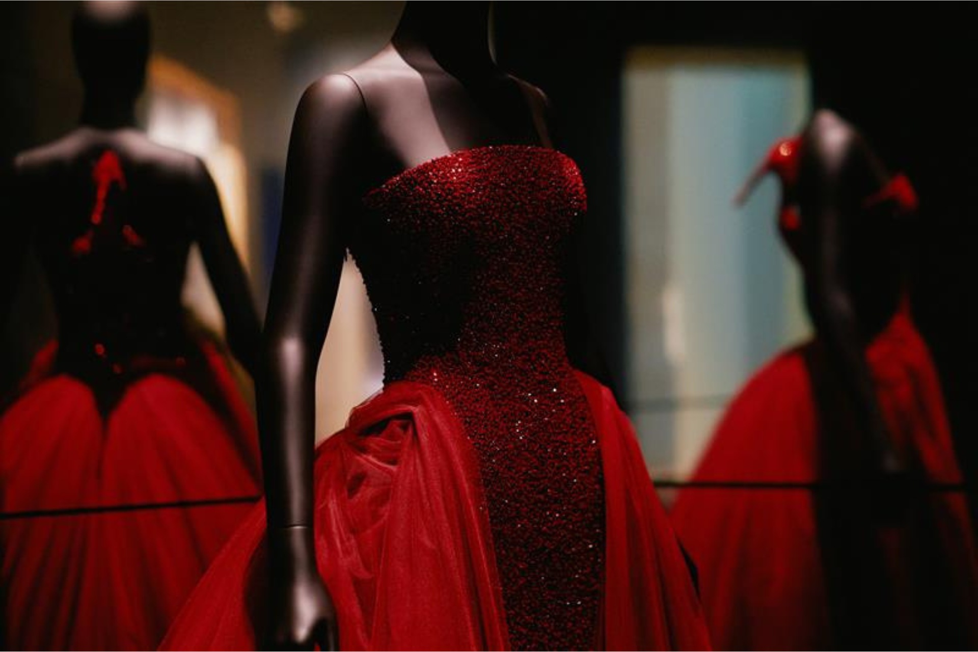 Red dress from V&A Schiaparelli exhibition