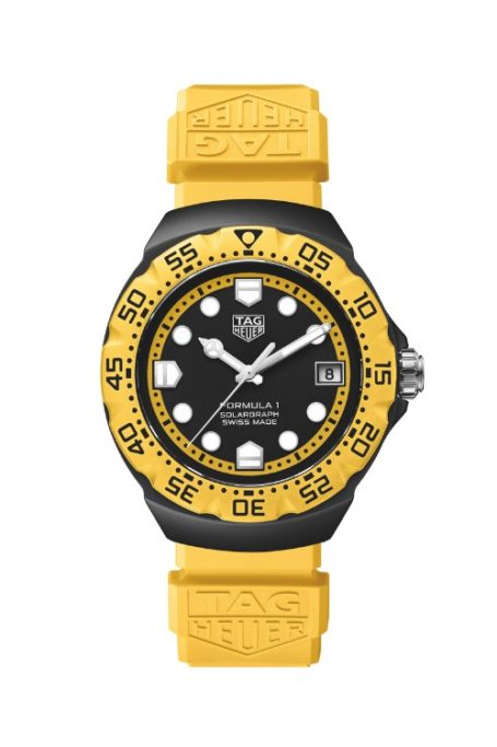 Black and yellow 1980s-inspired watch