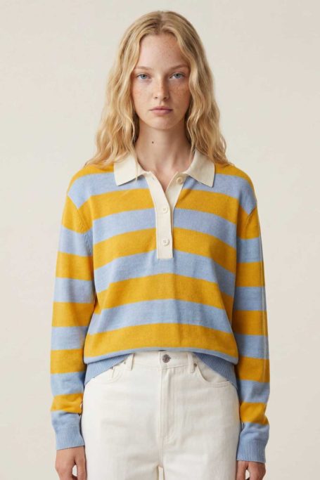 Sheep Inc. The Rugby Polo in Sunflower Yellow