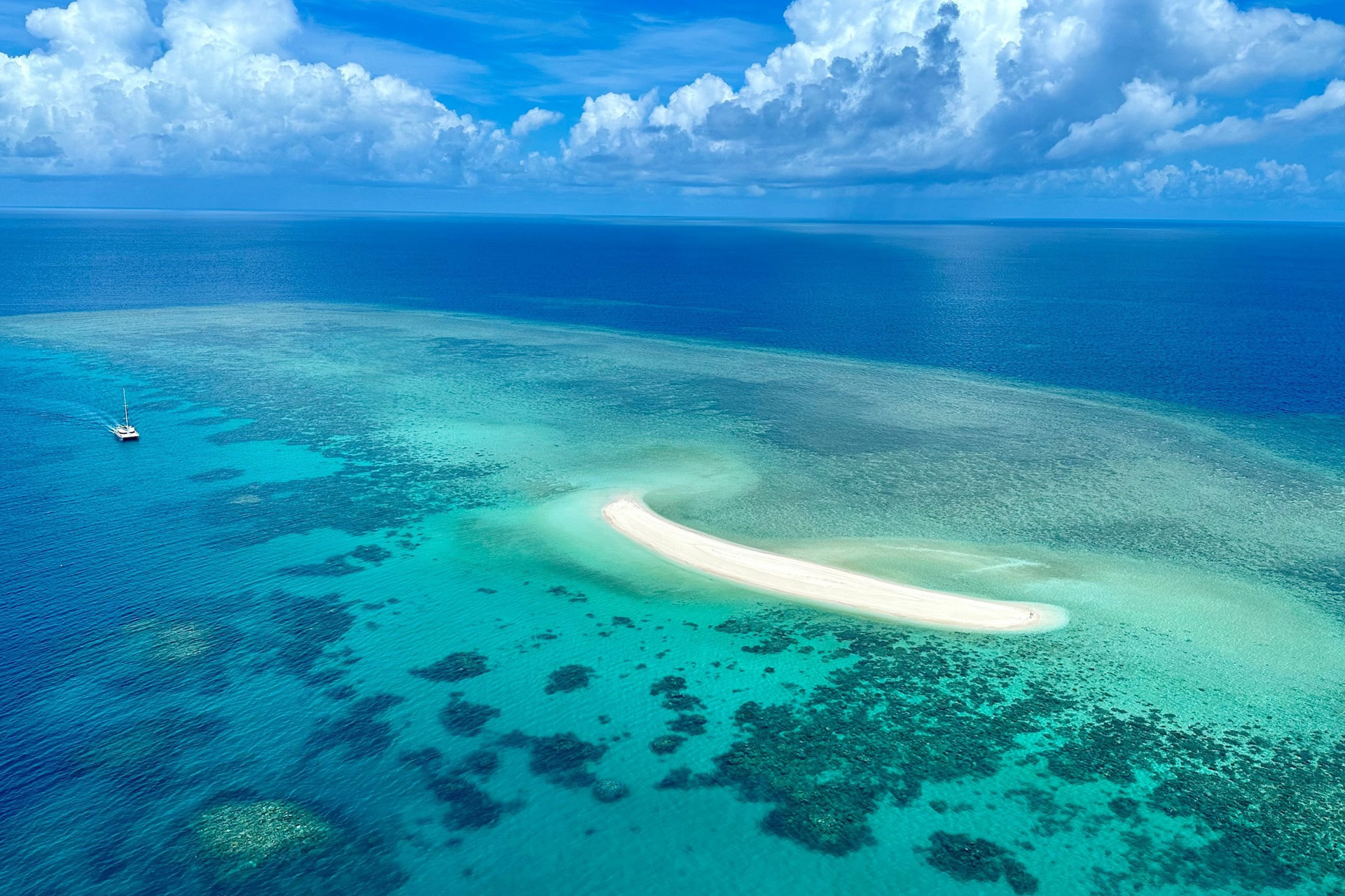 Aerial view of the Coral Cay