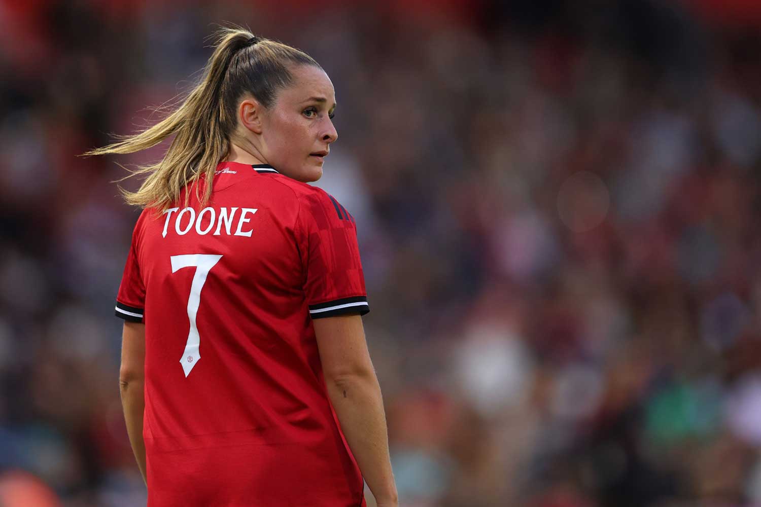 Ella Toone playing for Manchester United