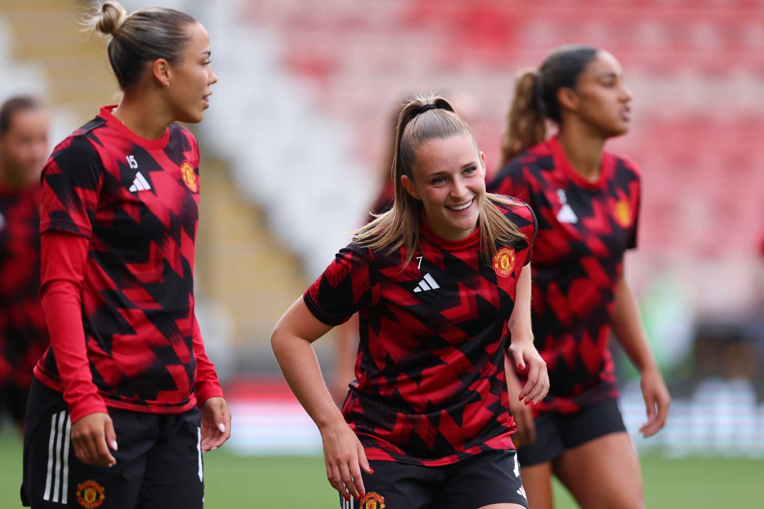 Ella Toone playing for Manchester United