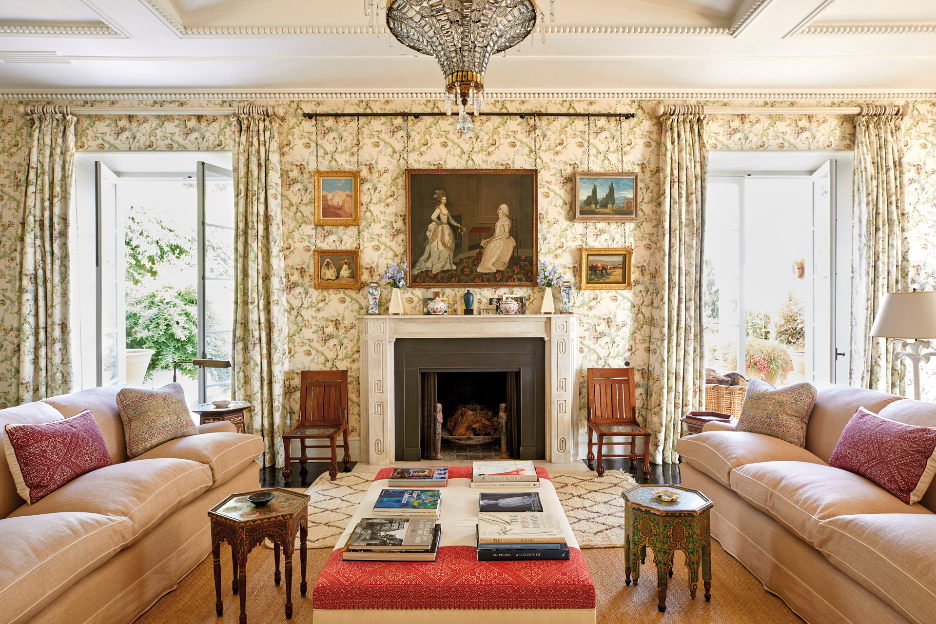 A vibrant living room