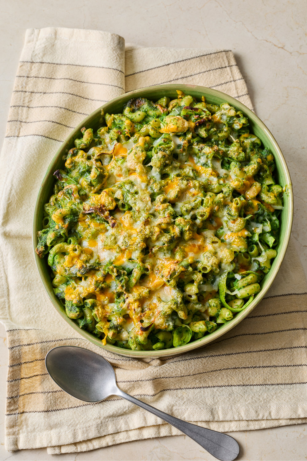 Green butterbean mac & cheese