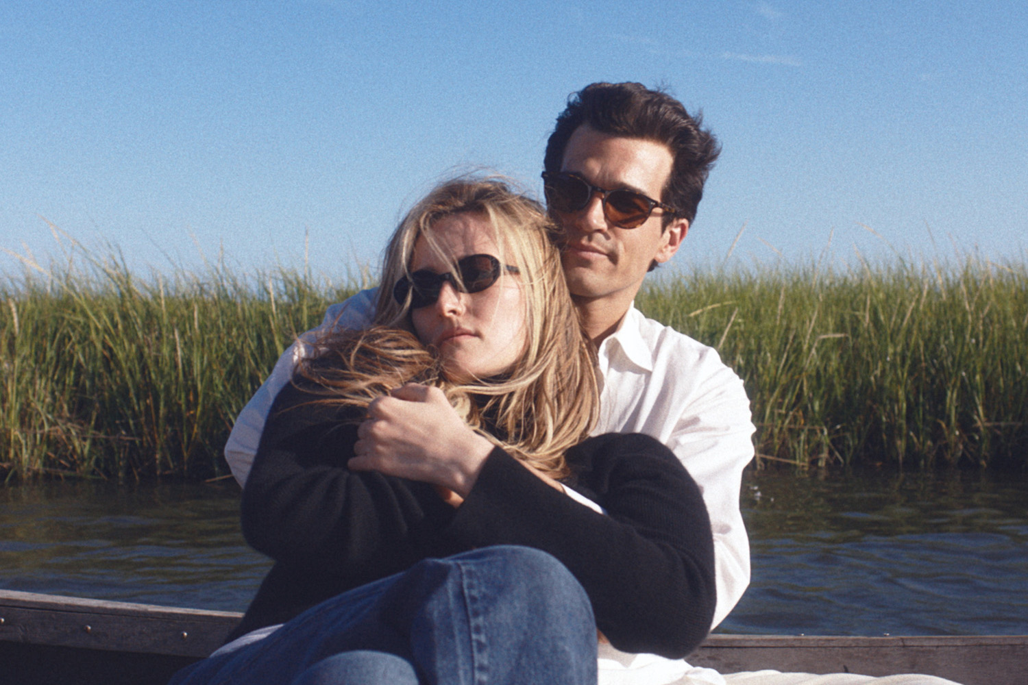 Sarah Pidgeon as Carolyn Bessette & Paul Anthony Kennedy as John F. Kennedy Jr. in Love Story.
