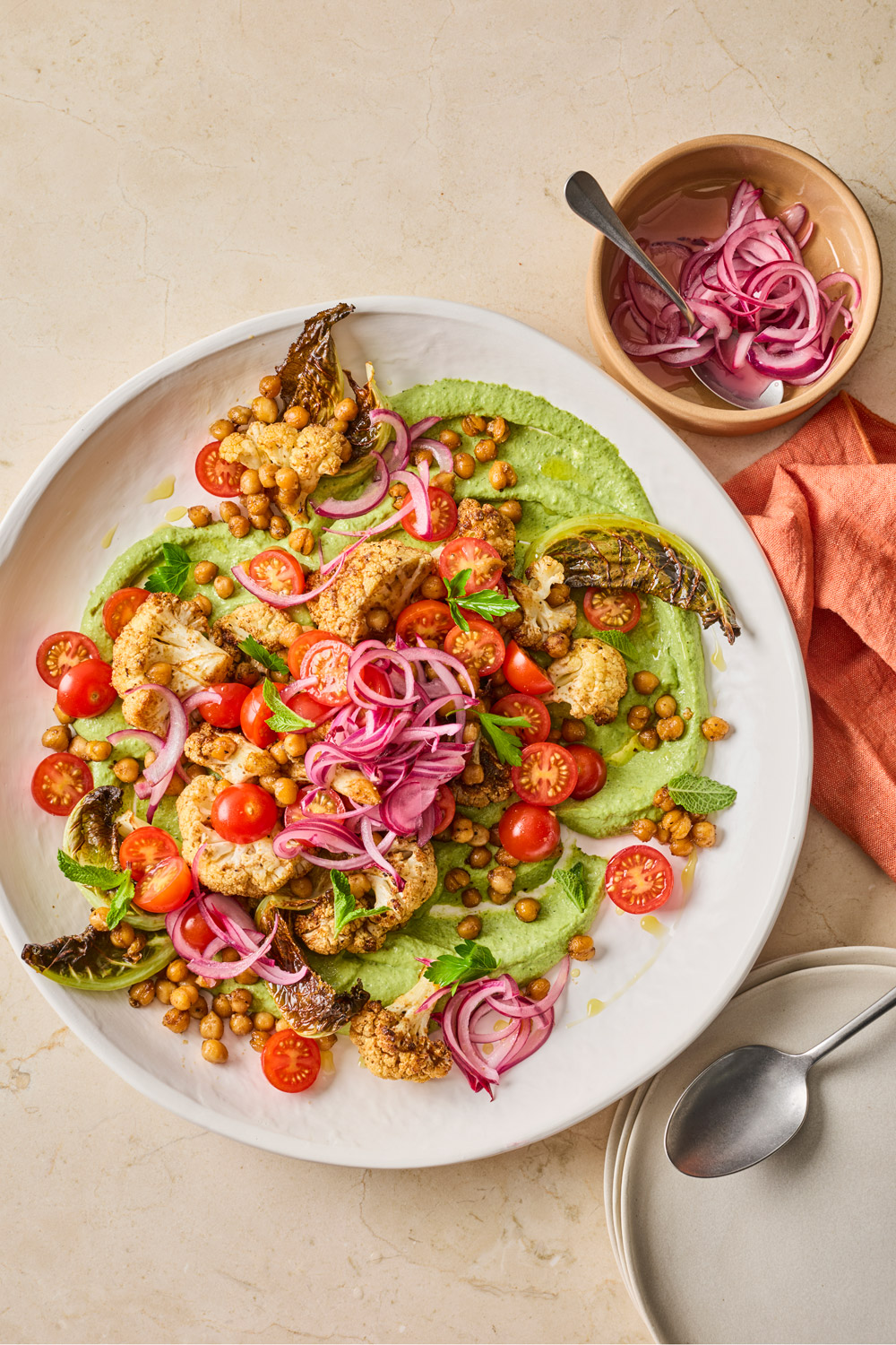 Roast cauliflower & chickpeas
