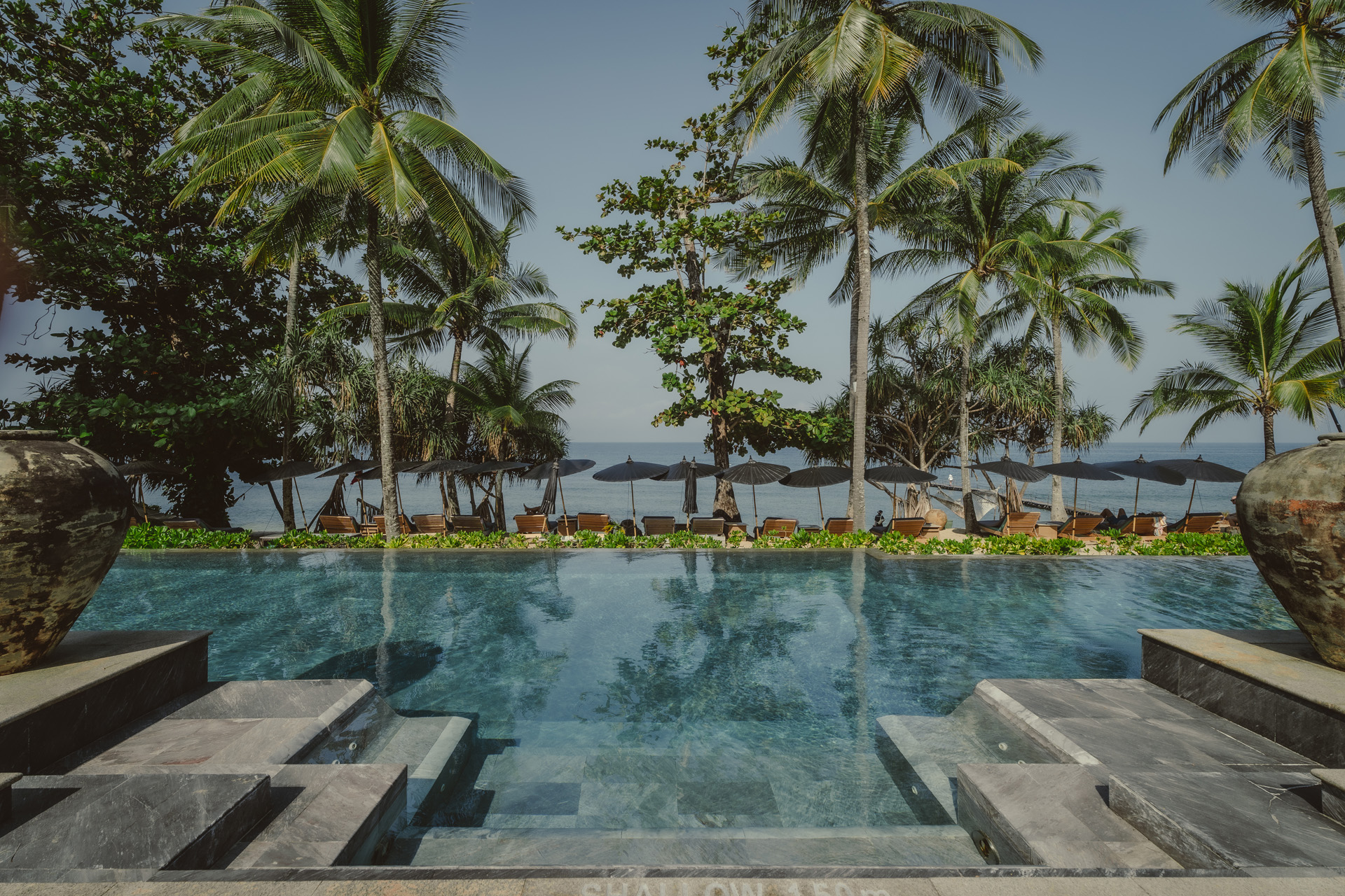The main swimming pool at Trisara Thailand