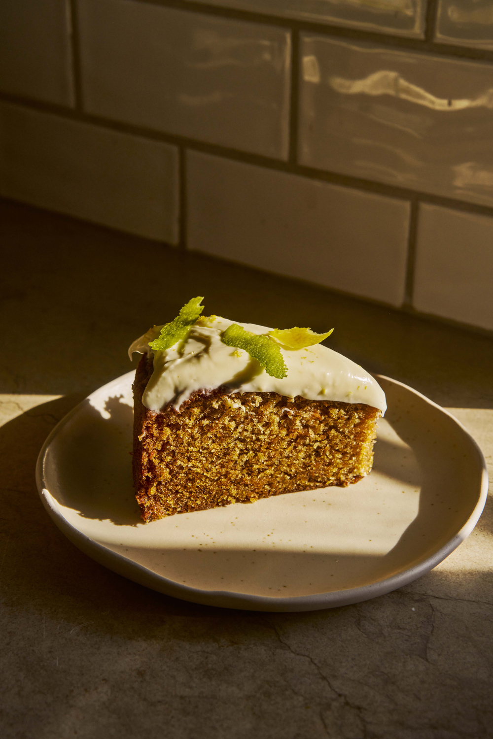 Slice of carrot cake