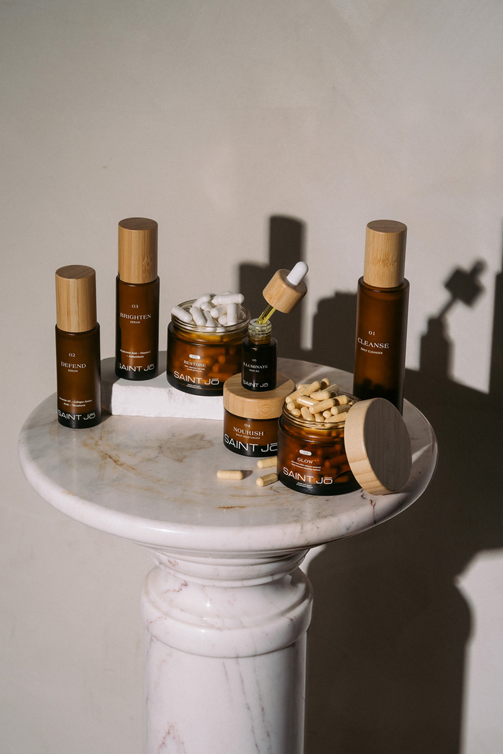 Beauty products from SAINT Jo