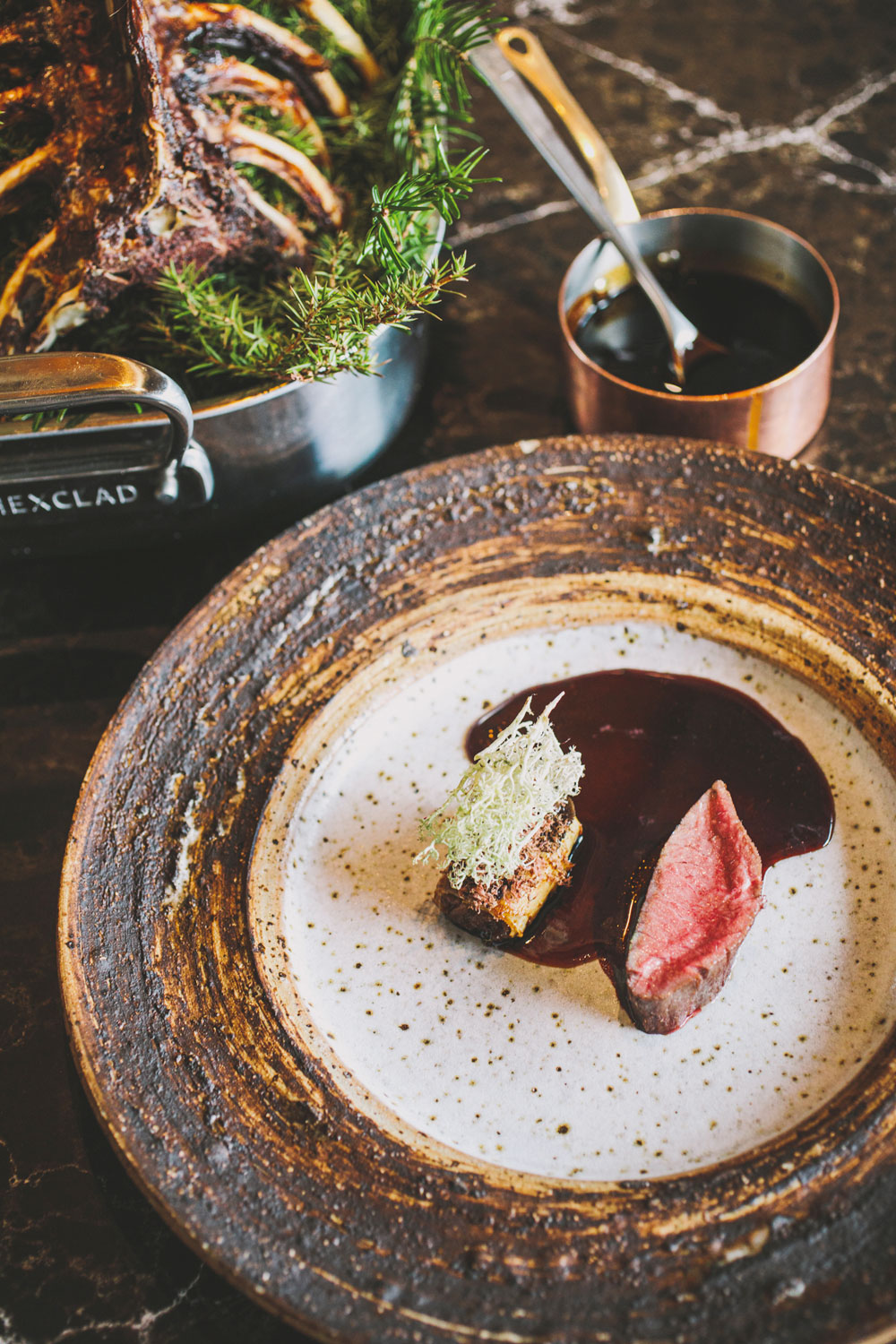 Plate of venison