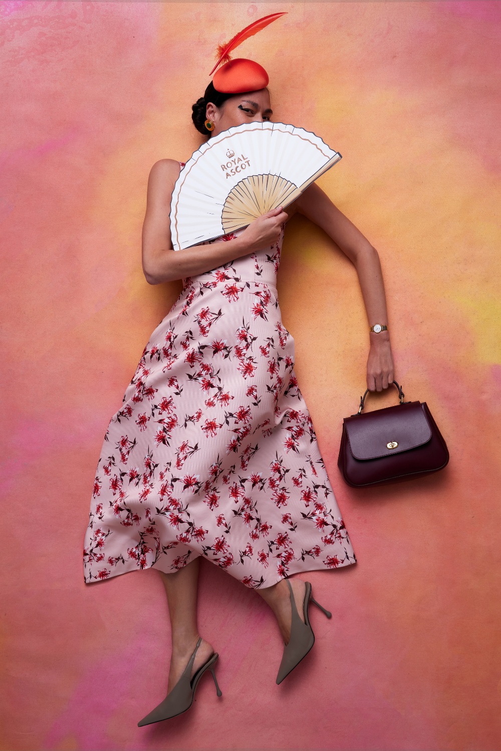 Woman in floral dress