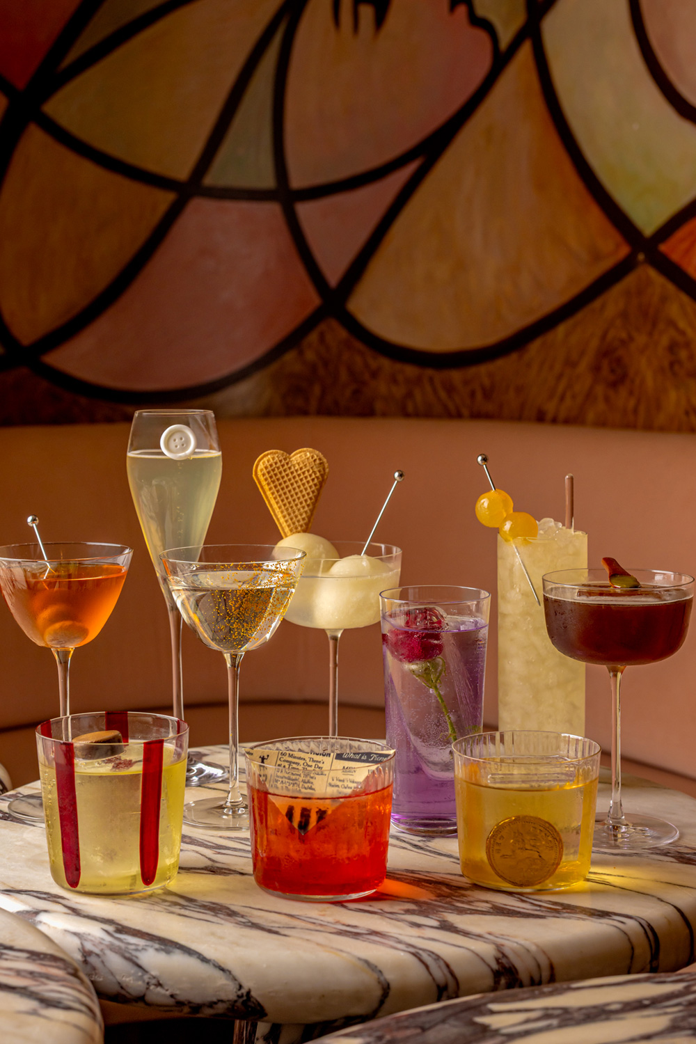 Cocktails on the table at The Berkeley hotel in London