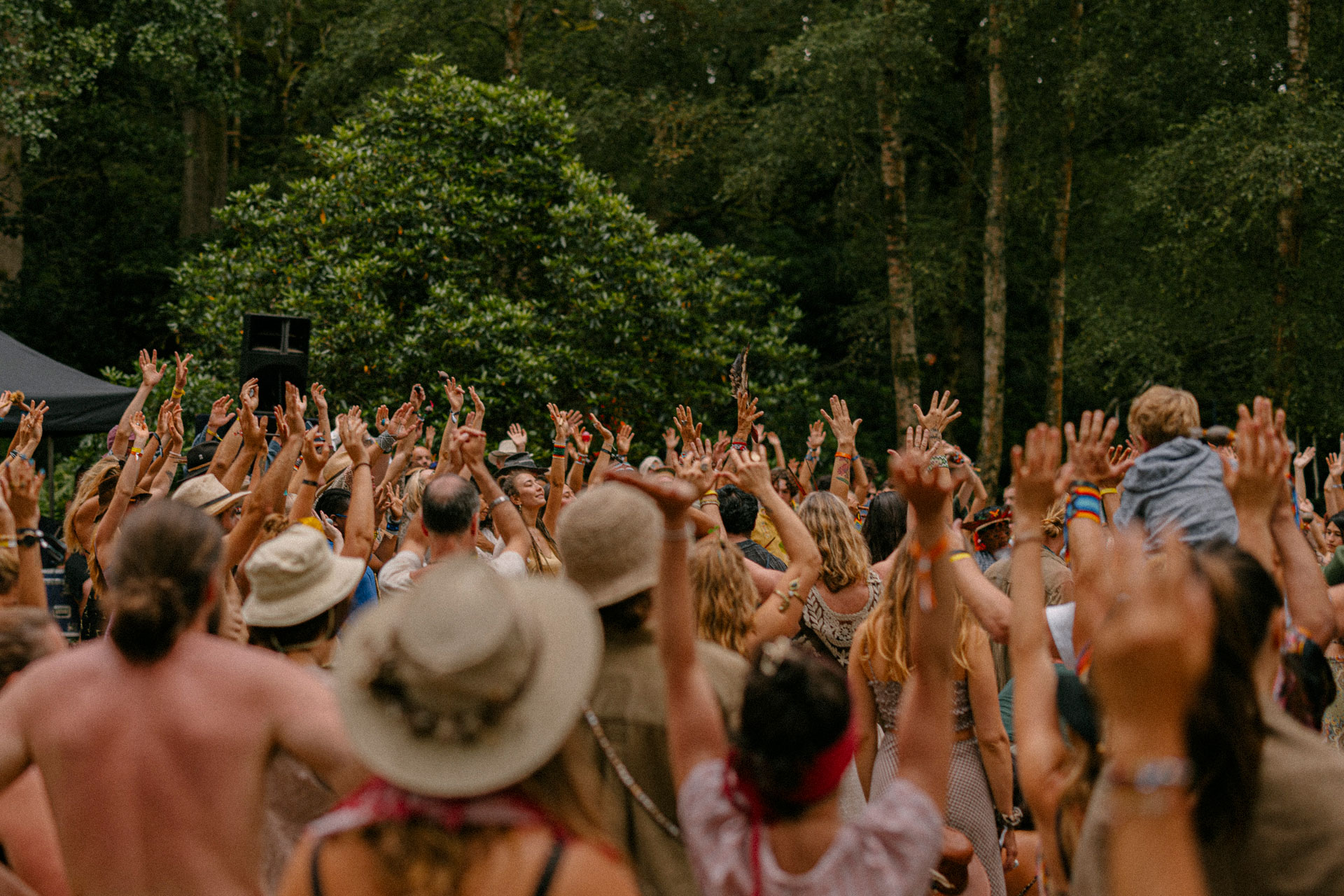People dancing at Medicine Festival
