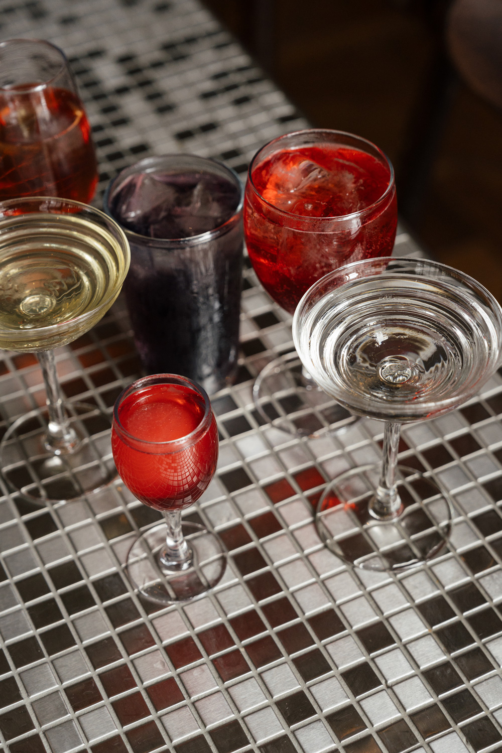 Cocktails at Lagana restaurant, Shoreditch