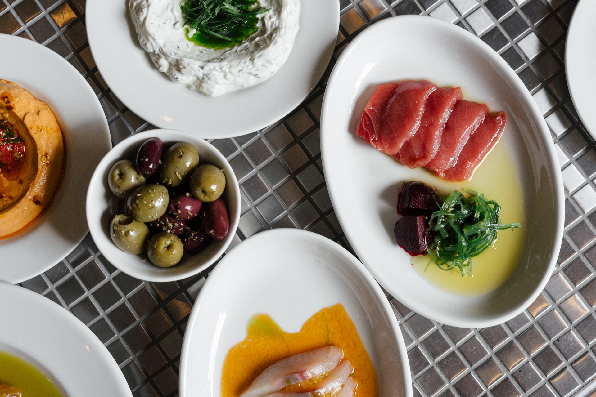 Food at Lagana, Shoreditch