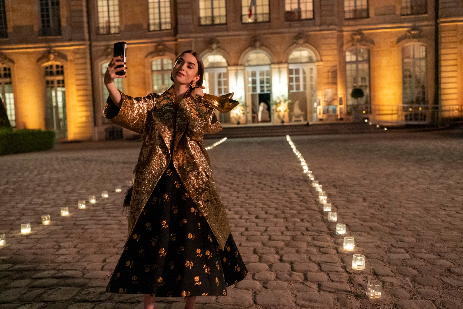 Lily Collins as Emily in Emily in Paris Season 6