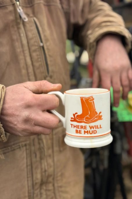 Hand holding mug