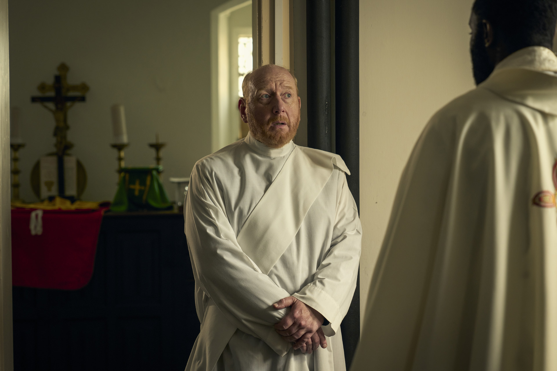 Francis (ADRIAN SCARBOROUGH) & David (PAAPA ESSIEDU) in Falling